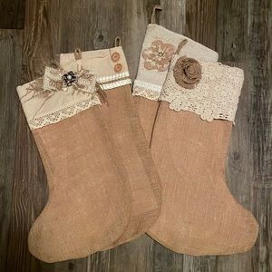 One of a Kind handcrafted Christmas stockings